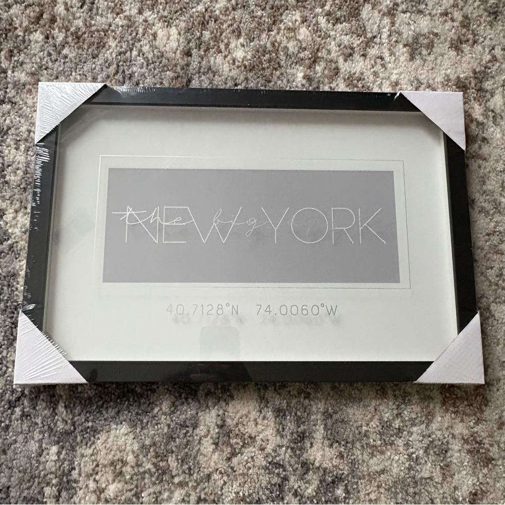 New York the big apple Framed Art 18 x 12 x 1.5”